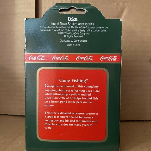 1992 Coca-Cola Town Square Collection Gone Fishing Ornament New In Box #64315 - Picture 4 of 7